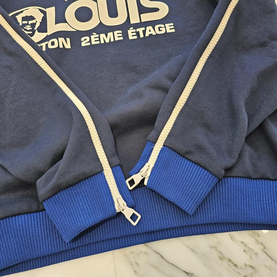 LOUIS VUITTON 2019AW Louis Printed High Neck Multi Zipped Sweatshirt Size L ルイヴィトン ルイスプリント ハイネック マルチジップ スウェットシャツ サイズL