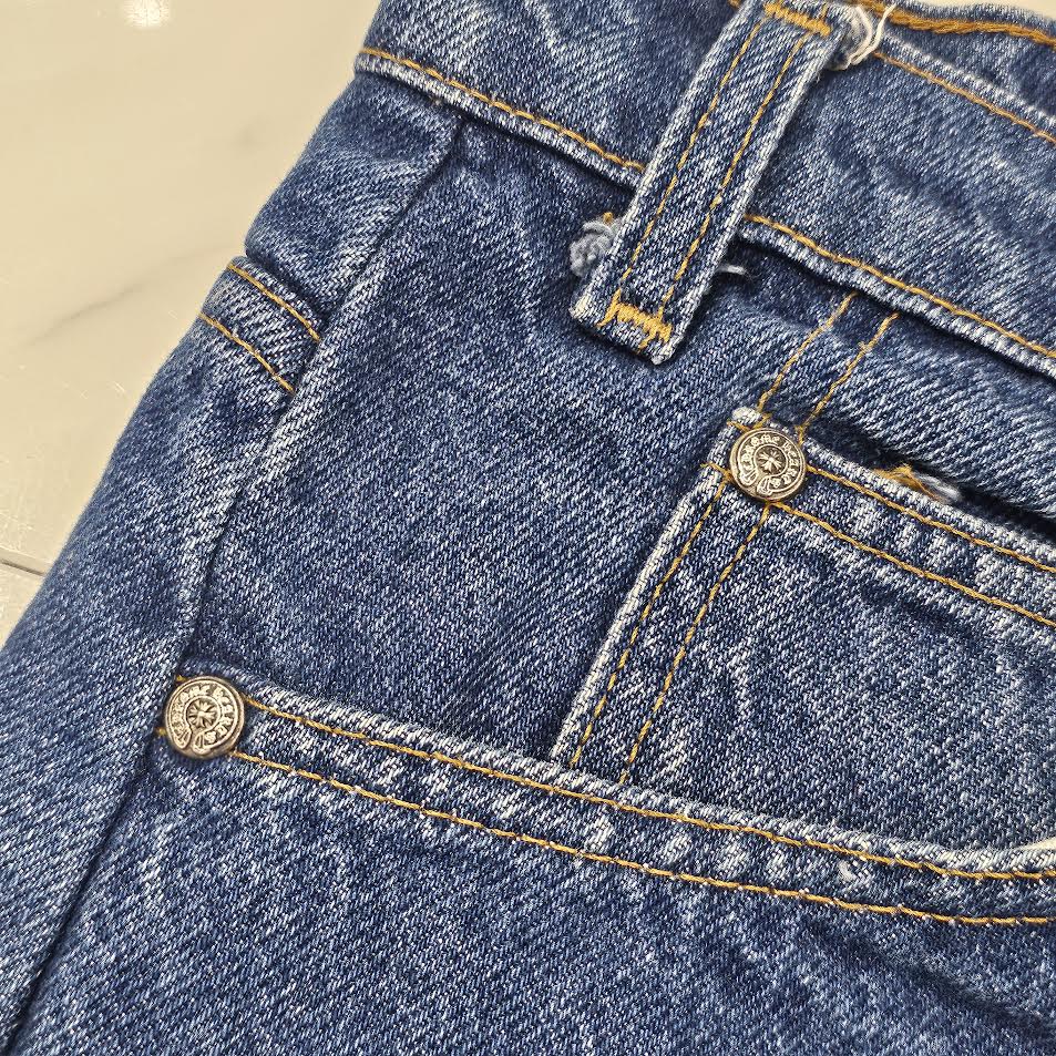 CHROME HEARTS × Levi's 505 VNTG Cross Leather Patch Denim Pants Size 33 クロムハーツ × リーバイス 505 ヴィンテージ クロスレザーパッチ デニムパンツ サイズ33