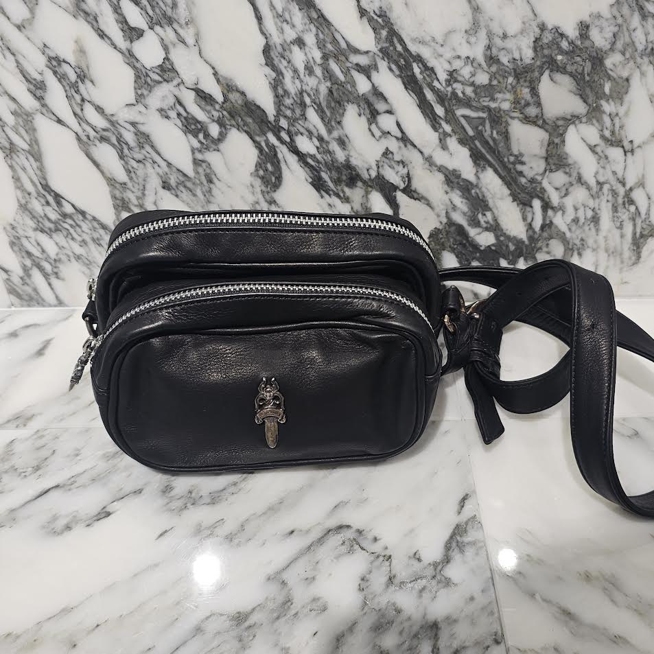 CHROME HEARTS Dagger BARRET Leather Shoulder Bag クロムハーツ ダガー バレット レザー ショルダーバッグ