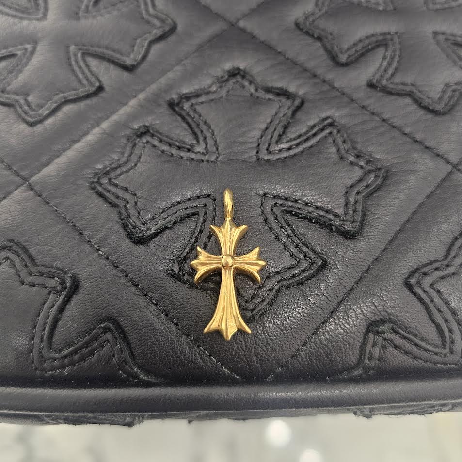 CHROME HEARTS 22K Tiny Fat Cross Pave Diamond Pendant Top クロムハーツ 22K タイニーファットクロス パヴェダイヤモンド ペンダントトップ