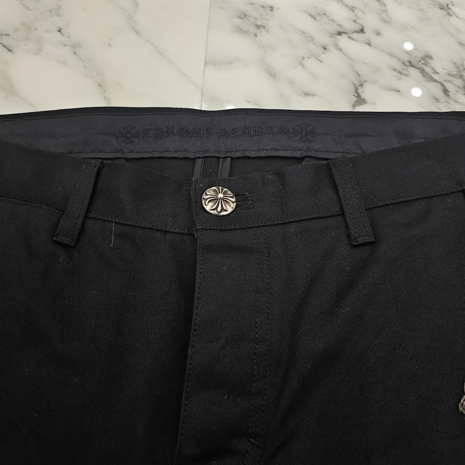 CHROME HEARTS CAMO Leather Cross Patch Chino Cotton Pants Size 36 クロムハーツ カモフラ レザークロスパッチ チノ コットンパンツ サイズ36
