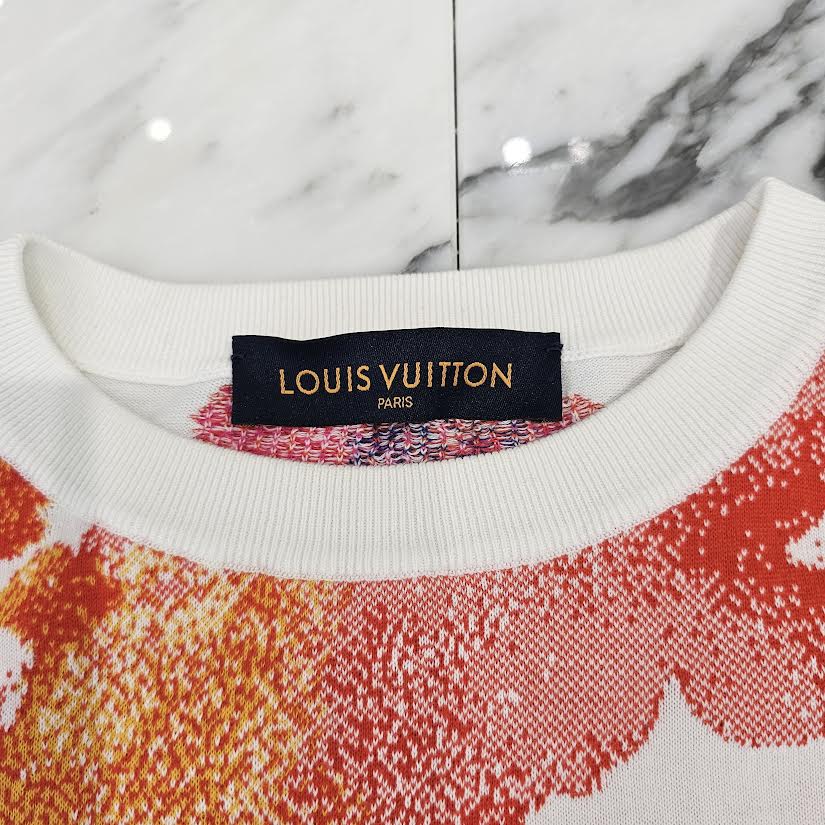 LOUIS VUITTON 2021SS White Multicolor Watercolor Monogram Tee 1A8QWB Size M ルイヴィトン ホワイトマルチカラー ウォーターカラー モノグラム Tシャツ サイズM