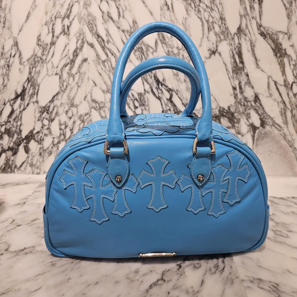 CHROME HEARTS Tiny GYM Cemetery Cross Patch Hand Bag クロムハーツ タイニージム セメタリークロスパッチ ハンドバッグ ジムバッグ