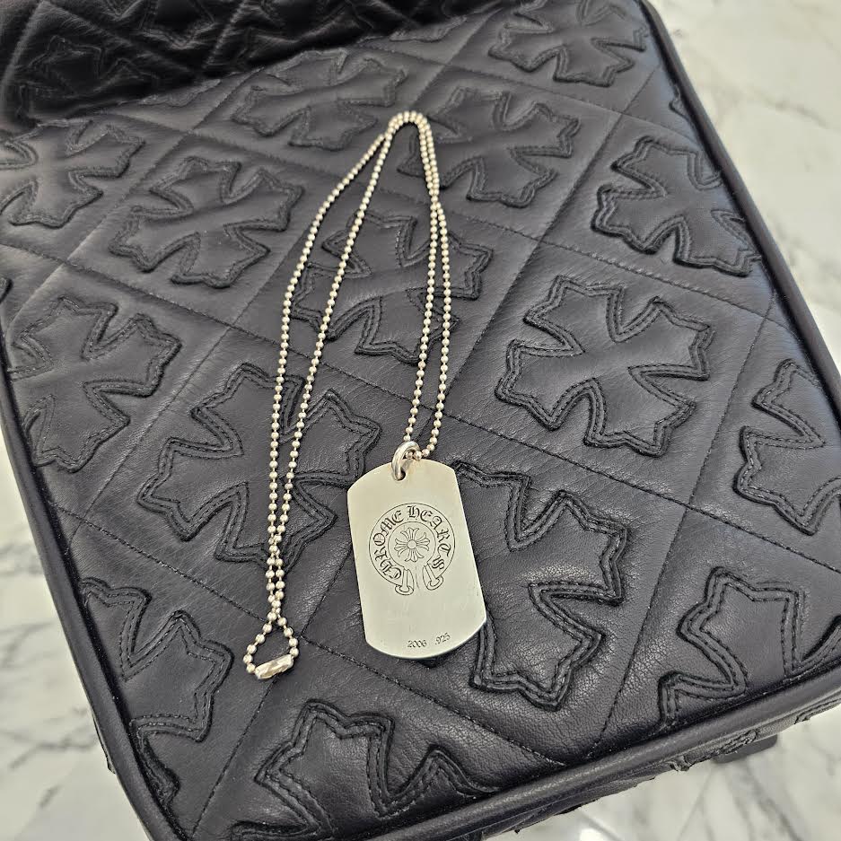CHROME HEARTS Honolulu Limited DOG TAG CH Shine Ball Chain Necklace クロムハーツ ホノルル限定 ドッグタグ CHシャイン ボールチェーン ネックレス