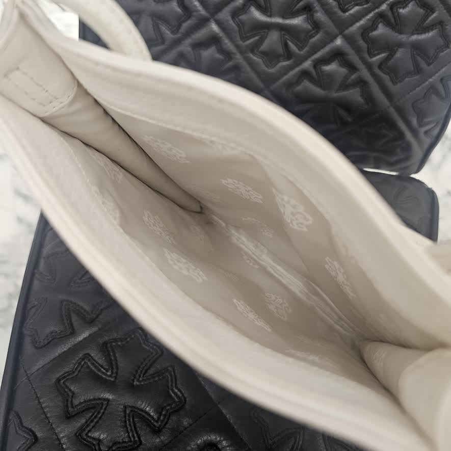 CHROME HEARTS BS Flare Square Pocket Leather Shoulder Bag クロムハーツ BSフレア スクエアポケット レザー ショルダーバッグ