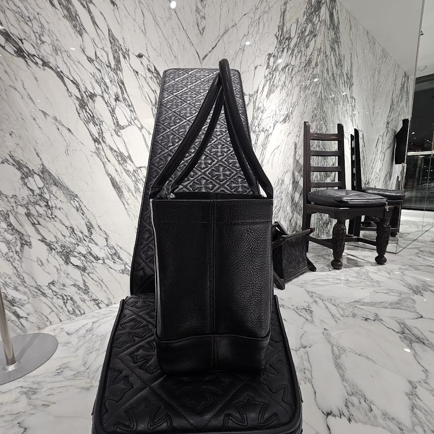 CHROME HEARTS 3 Cemetery Cross Leather Patch Tote Mini Bag クロムハーツ 3セメタリークロス レザーパッチ トート ミニ バッグ