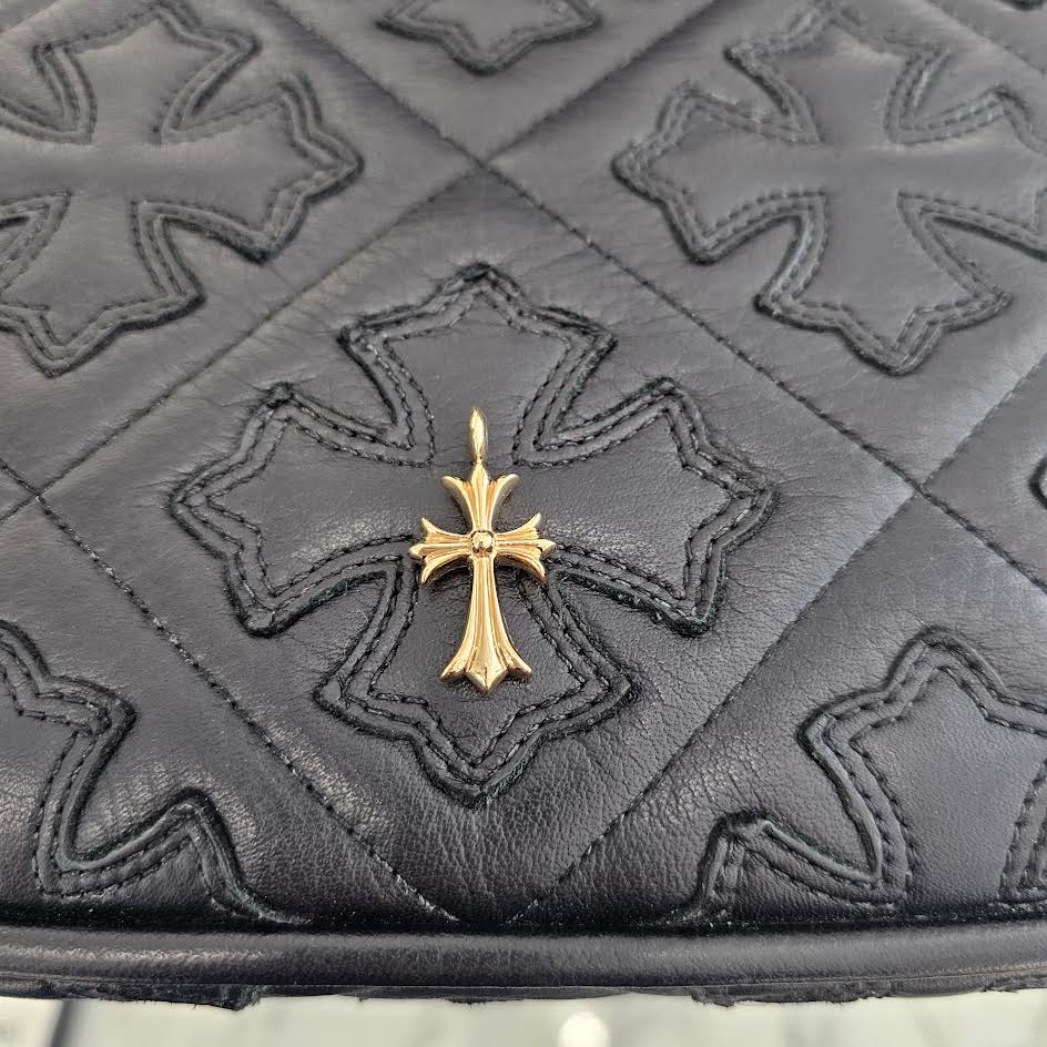 CHROME HEARTS 22K Tiny Fat Cross Pave Diamond Pendant Top クロムハーツ 22K タイニーファット クロス パヴェダイヤモンド ペンダントトップ