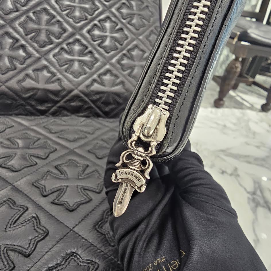 CHROME HEARTS 3 Cemetery Cross Leather Patch REC F ZIP #2 Wallet クロムハーツ 3セメタリークロス レザーパッチ レック F ジップ #2 ウォレット