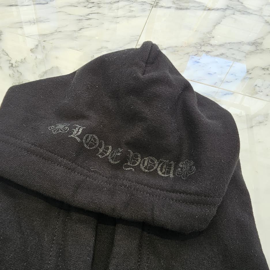 CHROME HEARTS 2025SS Hooded "LOVE YOU" BS FLARE Horseshoe Pullover Hoodie Size M クロムハーツ フーデッド "LOVE YOU" BSフレア ホースシュー プルオーバーフーディ サイズM