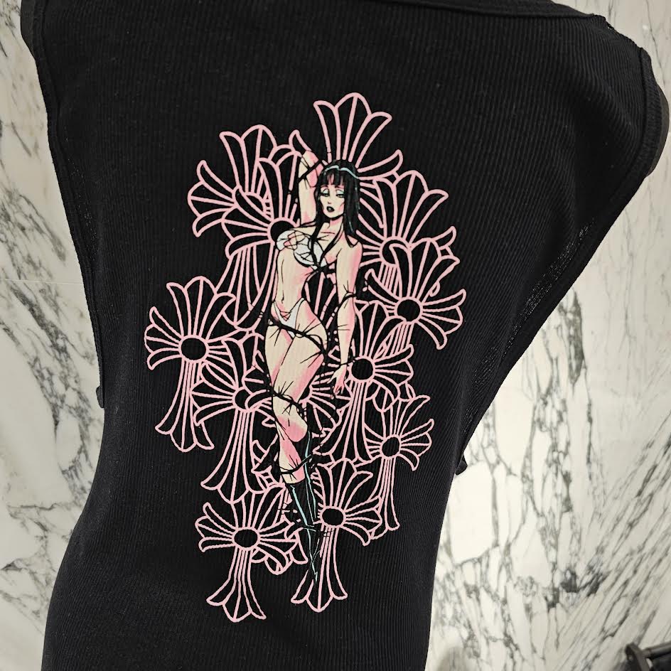 CHROME HEARTS × Deadly Doll Tank Top Dress Size XL クロムハーツ × デッドリードール タンクトップ ワンピース サイズXL