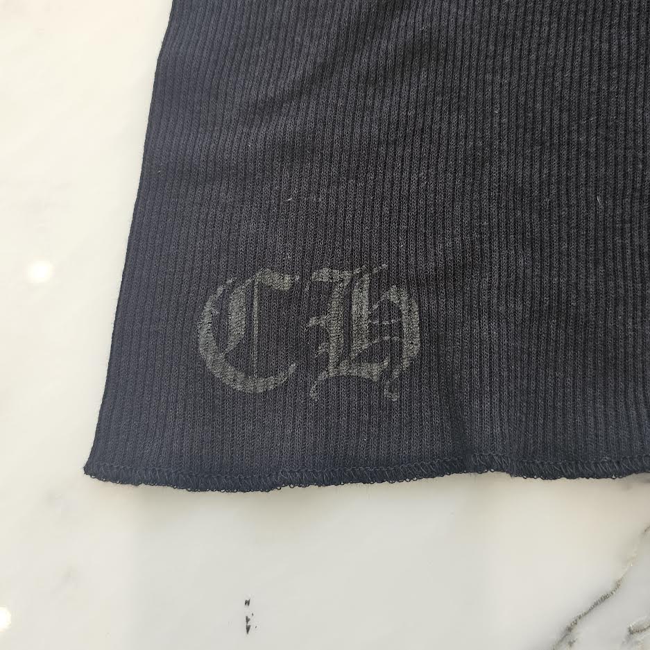 CHROME HEARTS Hairy Cross Rib Tank Top Size L クロムハーツ ヘイリークロス リブ タンクトップ サイズL