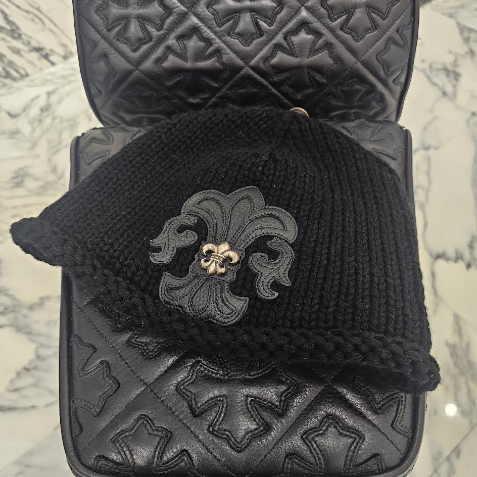CHROME HEARTS Cashmere Silver BS Flare Cross Patch Beanie Size ONE SIZE（53-60）クロムハーツ カシミヤ シルバー BSフレア クロスパッチ ビーニーサイズ ONE SIZE（53-60）