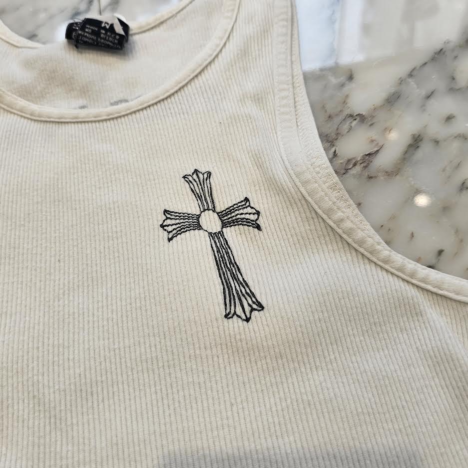 CHROME HEARTS Los Angels Limited Fuck You Horseshoe Rib Tank Top Size M クロムハーツ ロサンゼルス限定 ファックユー ホースシュー リブ タンクトップ サイズM