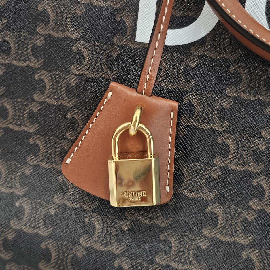 CELINE 2025SS Travel 50 / Dog Print Triomphe Canvas Boston Bag 4M1662EEJ.04LU セリーヌ トラベル50 / ドッグプリント入り トリオンスキャンバス ボストンバッグ