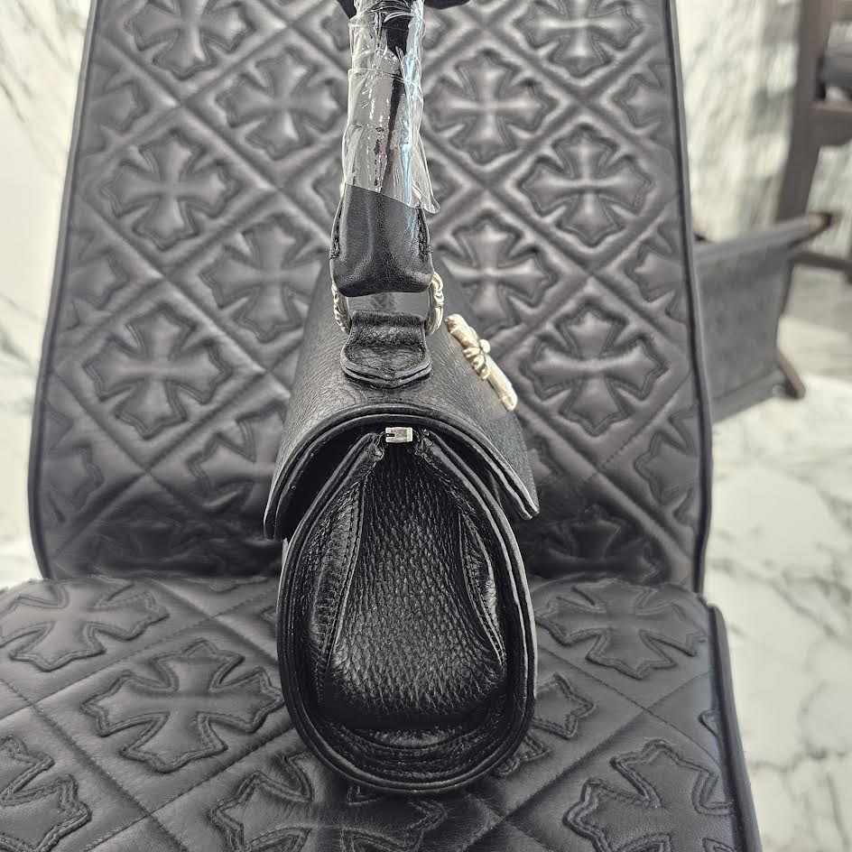 CHROME HEARTS DOG ADAMS BS FLARE Leather Shoulder Hand Bag クロムハーツ ドッグアダムズ BSフレア レザー ショルダー ハンドバッグ