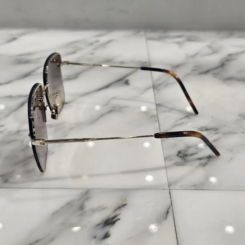 SAINT LAURENT PARIS SL 312 M LIGHT GOLD AND GRADIENT BROWN Sunglasses 652363Y99028009 サンローランパリ SL 312 M ライト ゴールド アンド グラデーション ブラウン サングラス