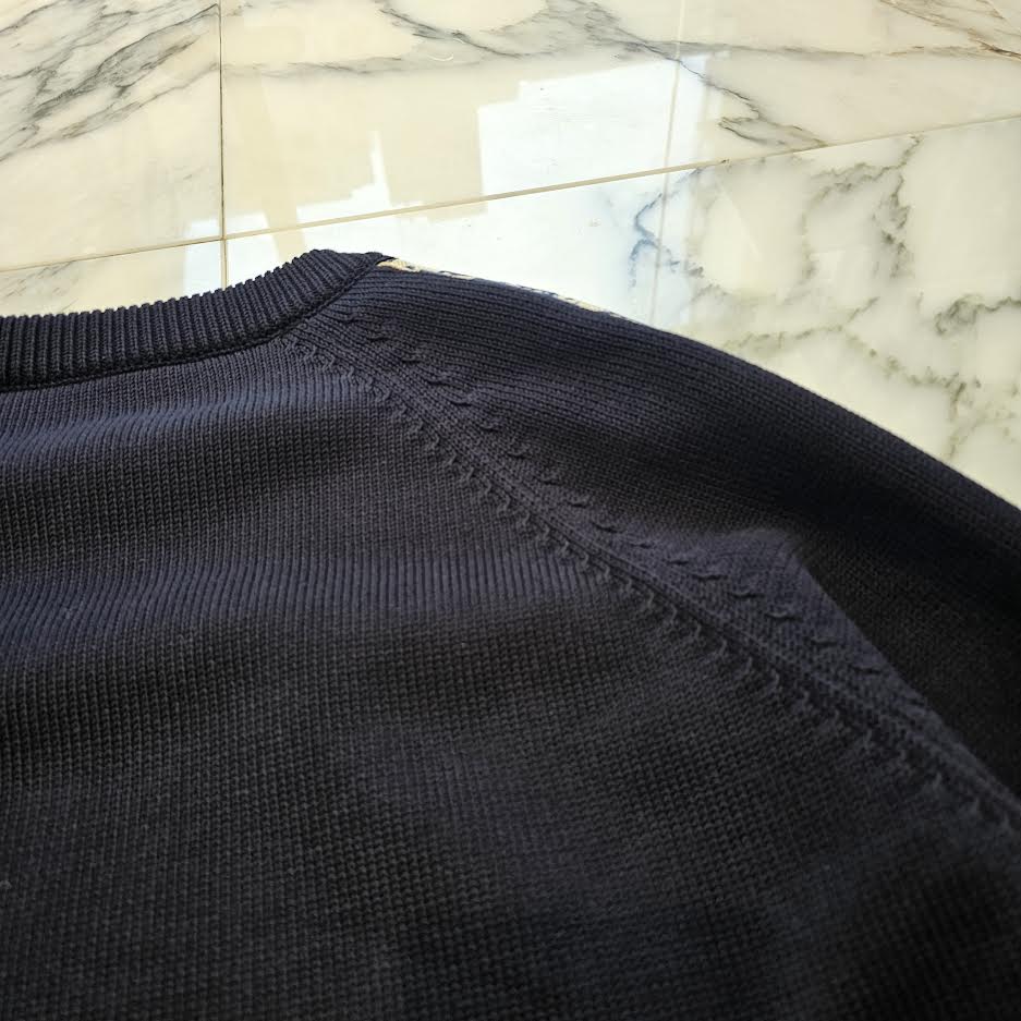 DIOR 2021AW Oblique Sideline Knit Sweater 113M638AT187 Size XL ディオール オブリーク サイドライン ニットセーター サイズXL