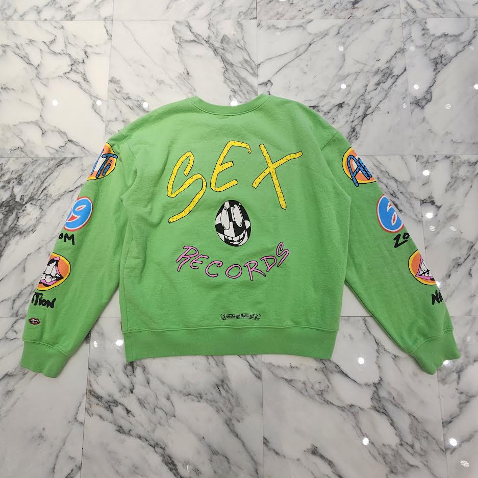 CHROME HEARTS × MATTY BOY 2021AW PPO Sex Records Crew Neck Sweat Shirt Size L クロムハーツ × マッティボーイ PPO セックスレコード クルーネック スウェットシャツ サイズL