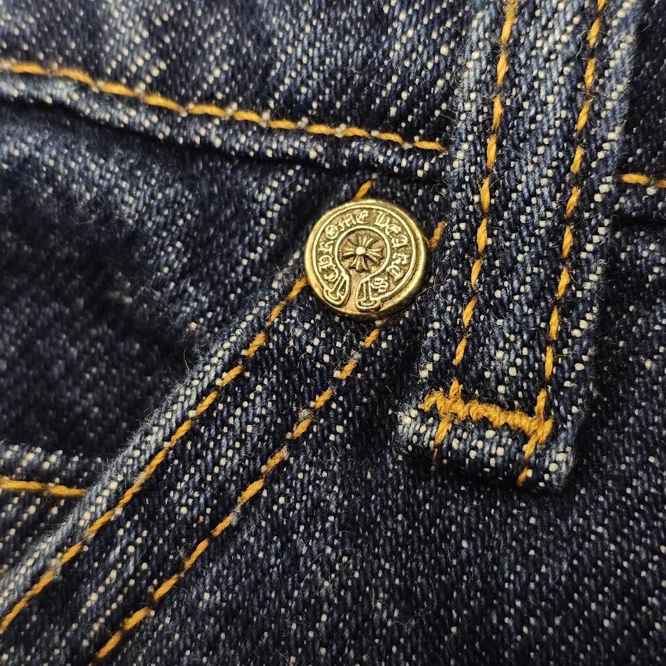 CHROME HEARTS × Levi's 505 VNTG Cross Leather Patch Denim Pants Size 33 クロムハーツ × リーバイス 505 ヴィンテージ クロスレザーパッチ デニムパンツ サイズ33