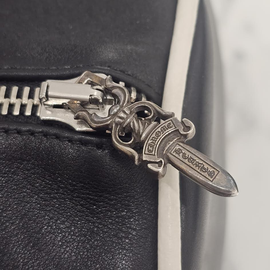 CHROME HEARTS Las Vegas Limited DOMINO Cemetery Cross Patch Duffle Leather Boston Bag クロムハーツ ラスベガス限定 ドミノ セメタリークロスパッチ ダッフル レザー ボストンバッグ