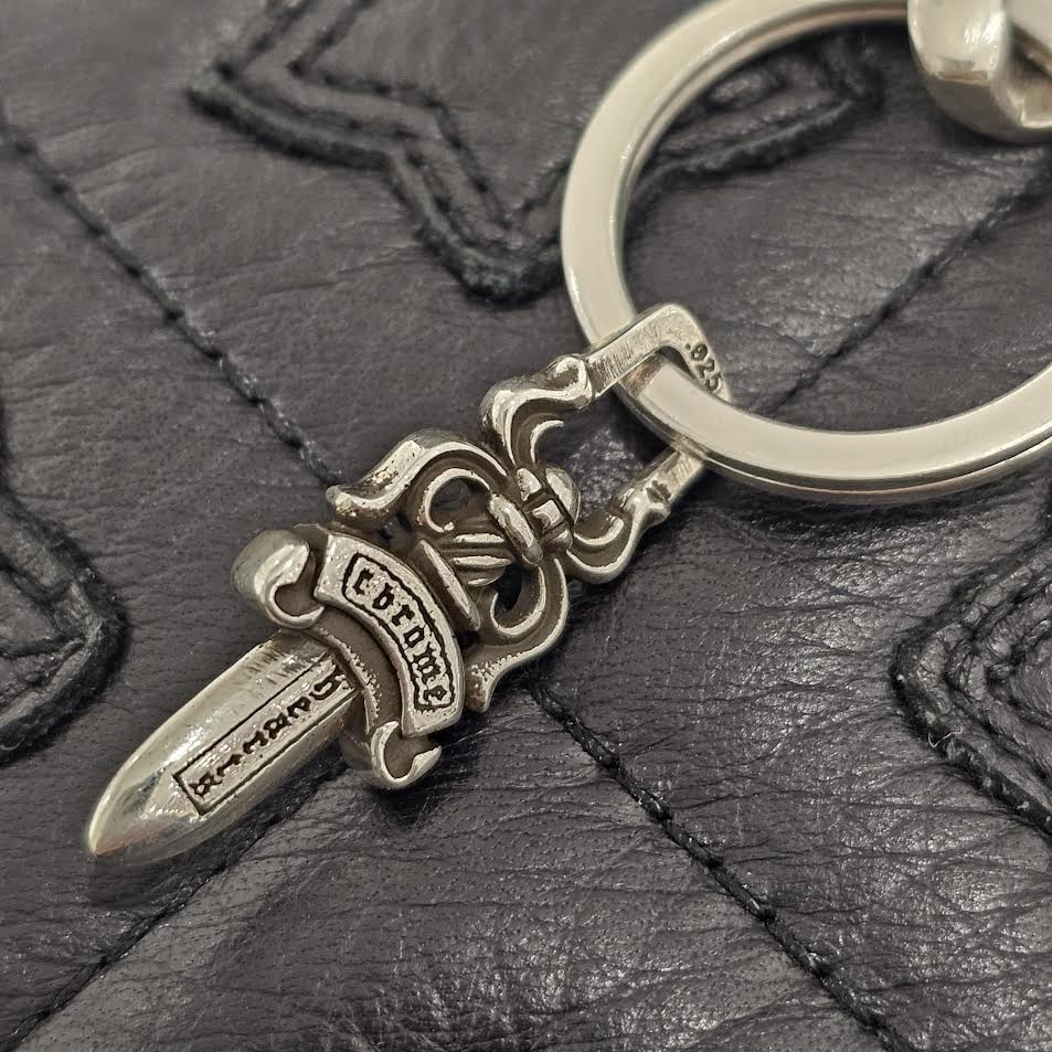 CHROME HEARTS Classic Short Fancy Chain Clip Keyring 2 LINK