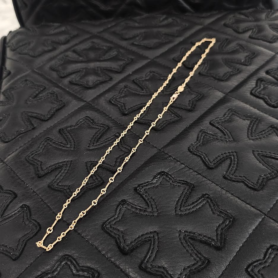 CHROME HEARTS 22K Twist Chain Necklace Size 18 Inch クロムハーツ 22K ツイストチェーン ネックレス サイズ18インチ