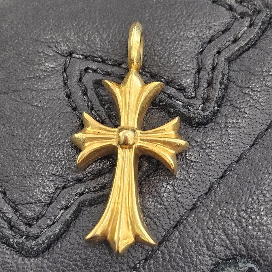 CHROME HEARTS 22K Tiny Fat Cross Pave Diamond Pendant Top クロムハーツ 22K タイニーファットクロス パヴェダイヤモンド ペンダントトップ