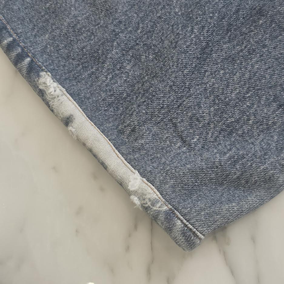 BALENCIAGA 2021AW Trompe L Oeil Jeans Wide Sweat Pants 675336 TLV86 Size M バレンシアガ トロンプルイユ ジーンズ転写 ワイドスウェットパンツ サイズM