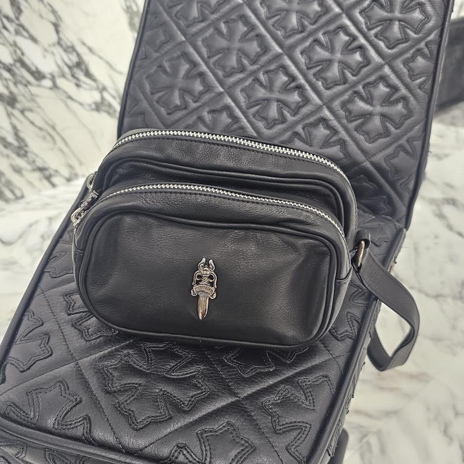 CHROME HEARTS Dagger BARRET Leather Shoulder Bag クロムハーツ ダガー バレット レザー ショルダーバッグ