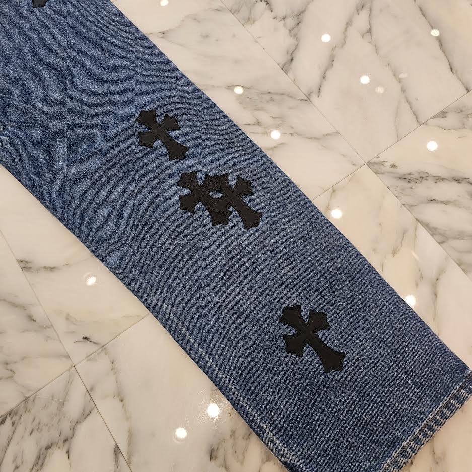 CHROME HEARTS × Levi's Body VNTG Cross Leather Patch Jeans Size 32 クロムハーツ × リーバイスボディ ヴィンテージ クロスレザーパッチ ジーンズ デニムパンツ サイズ32