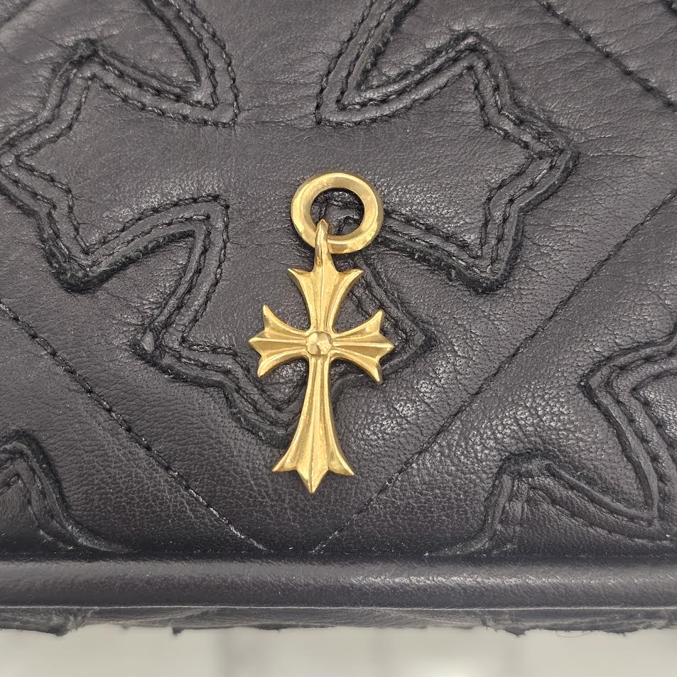 CHROME HEARTS 22K Tiny CH Cross Charm Pendant Top クロムハーツ 22K タイニー CHクロス チャーム ペンダントトップ