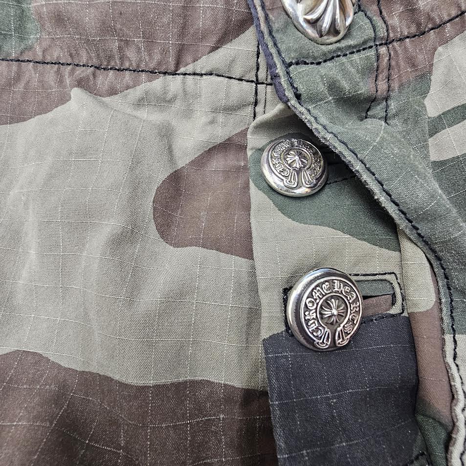 CHROME HEARTS Cross Ball Button Camo Cargo Pants Pants Size 33 クロムハーツ クロスボールボタン カモ カーゴパンツ サイズ33