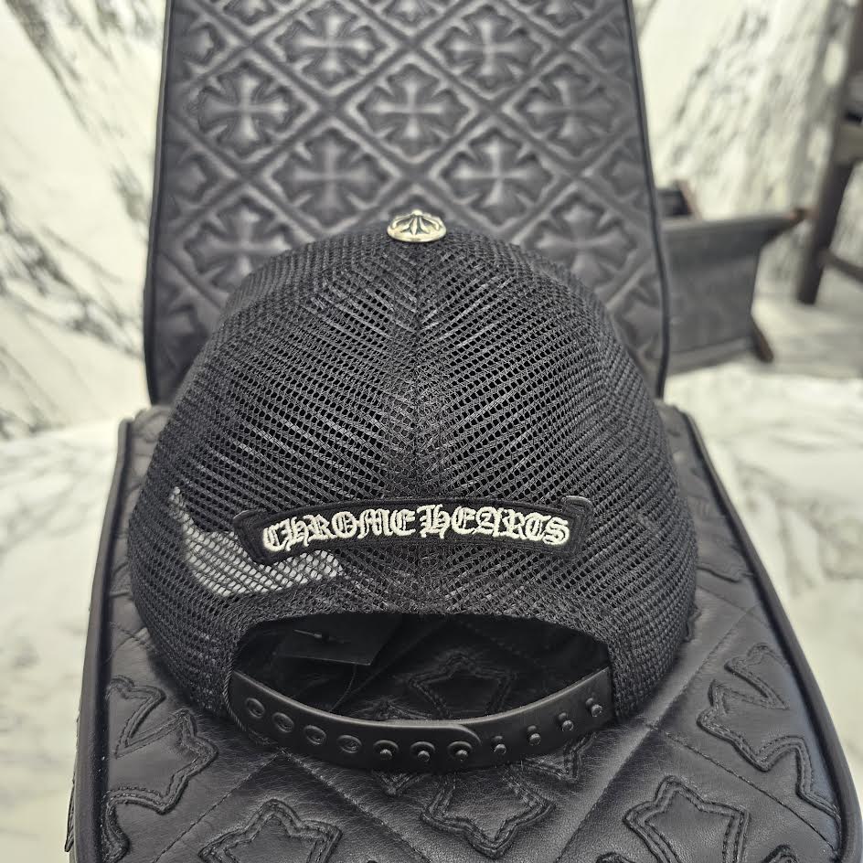 CHROME HEARTS Hollywood Limited King Taco 3 Cemetery Cross Patch Trucker Mesh Cap Size ONE SIZE（53-60）クロムハーツ ハリウッド限定 キングタコ 3セメタリークロスパッチ トラッカー メッシュキャップ サイズONE SIZE（53-60）
