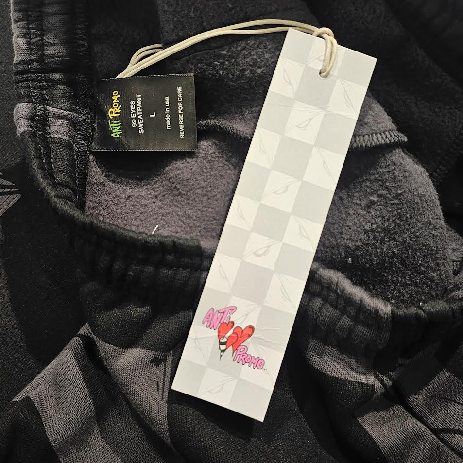 MATTY BOY 2025SS NY Exclusive ANTI PROMO 99 Eyes Sweat Long Pants Size L マッティボーイ ニューヨーク限定 アンティ プロモ 99アイズ スウェット ロングパンツ サイズL