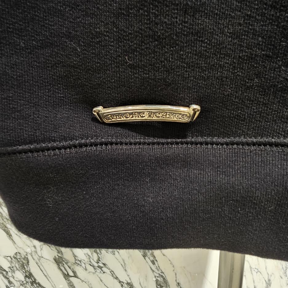 CHROME HEARTS Y NOT King Taco 3 Cemetery Cross Embroidery Half Zip Sweat Shirt Size XL クロムハーツ ワイノット キングタコ 3セメタリークロス刺繍 ハーフジップ スウェットシャツ サイズXL