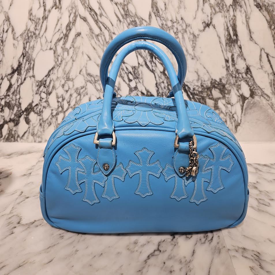 CHROME HEARTS Tiny GYM Cemetery Cross Patch Hand Bag クロムハーツ タイニージム セメタリークロスパッチ ハンドバッグ ジムバッグ