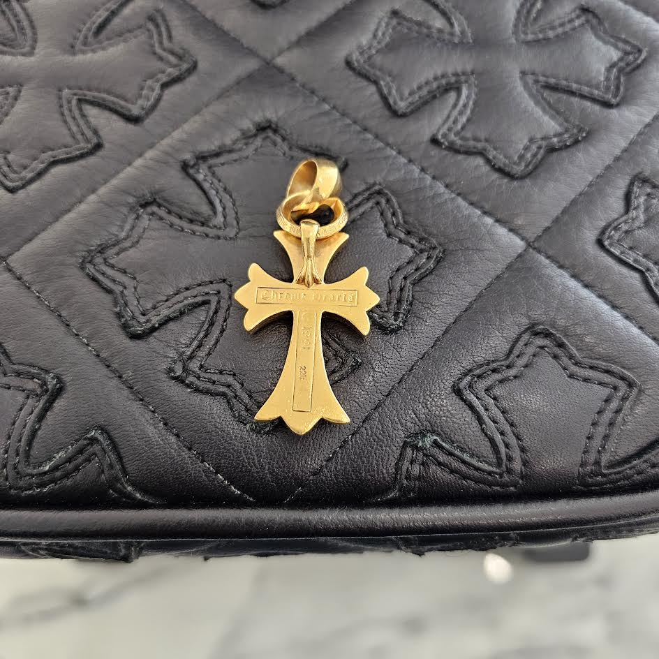 CHROME HEARTS 22K Small CH Cross / Pave Diamond With Bail Pendet Top クロムハーツ 22K スモールCHクロス パヴェダイヤモンド ウィズ ベイル ペンダントトップ