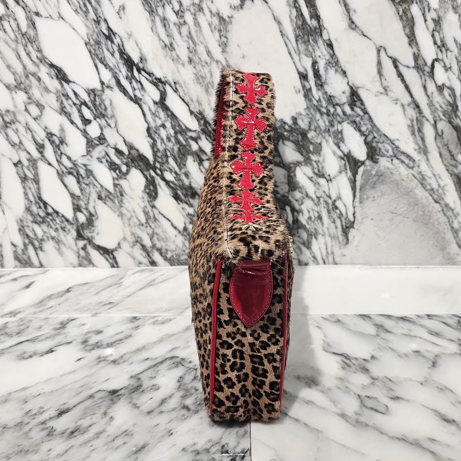 CHROME HEARTS CHICKEN NUGGET Leopard Harako Small Leather Shoulder Bag クロムハーツ チキンナゲット レオパード ハラコ スモール レザー ショルダーバッグ