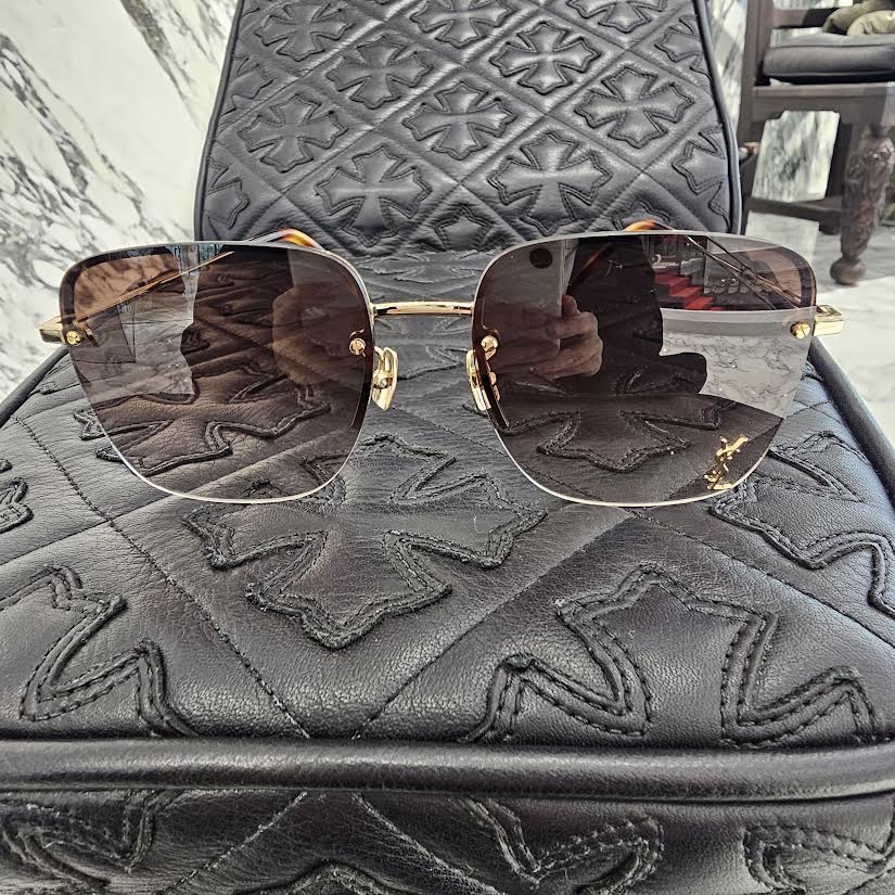 SAINT LAURENT PARIS SL 312 M LIGHT GOLD AND GRADIENT BROWN Sunglasses 652363Y99028009 サンローランパリ SL 312 M ライト ゴールド アンド グラデーション ブラウン サングラス