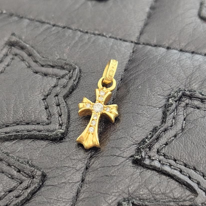 CHROME HEARTS 22K Baby Fat Charm Pave Diamond クロムハーツ 22K ベビーファット チャーム パヴェダイヤ