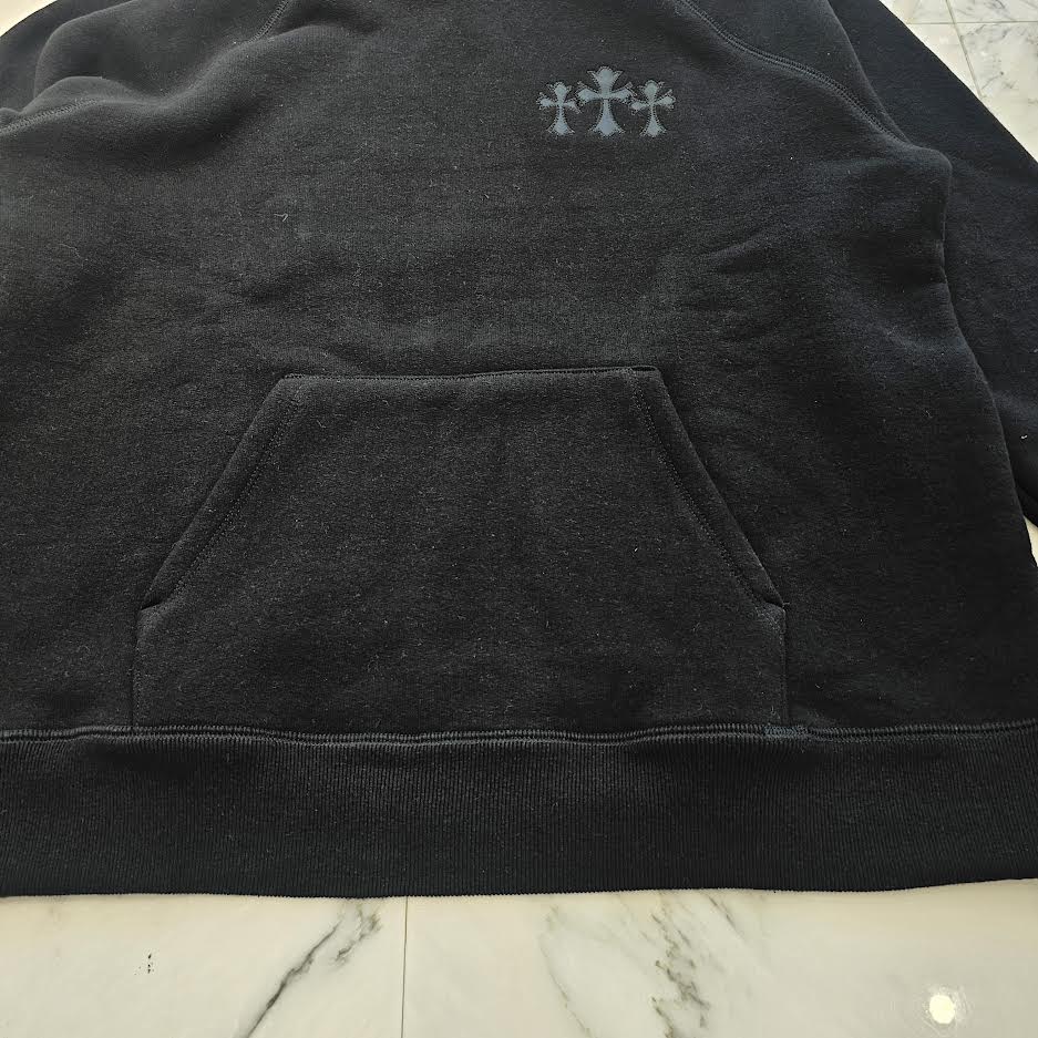 CHROME HEARTS 2025SS Y NOT Cemetery Cross Applique Embroidery Pullover Hoodie Size XL クロムハーツ ワイノット セメタリークロス アップリケ刺繡 プルオーバーフーディ サイズXL