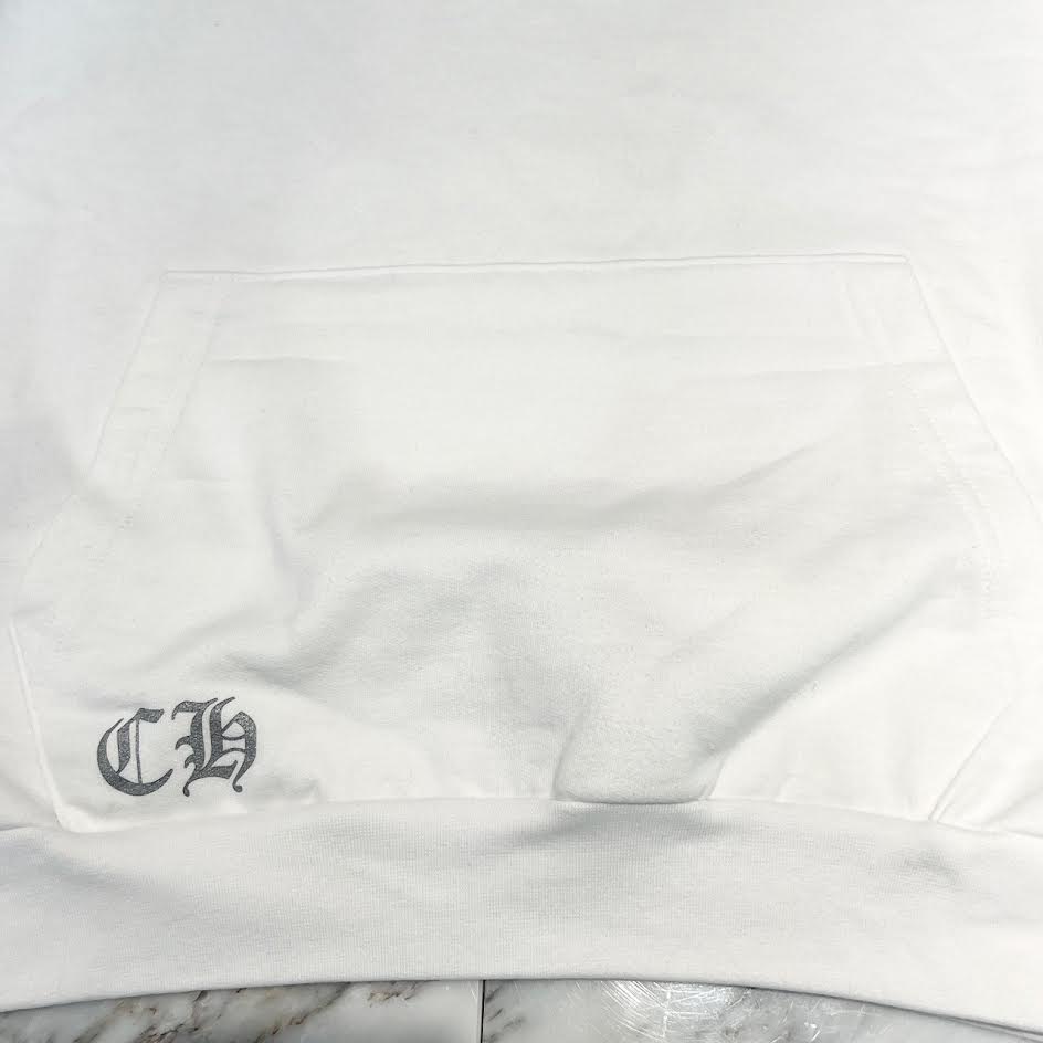 CHROME HEARTS MIAMI Limited Silver Glitter Horseshoe Pullover Hoodie Size L クロムハーツ マイアミ限定 シルバーグリッター ホースシュー プルオーバー フーディ サイズL