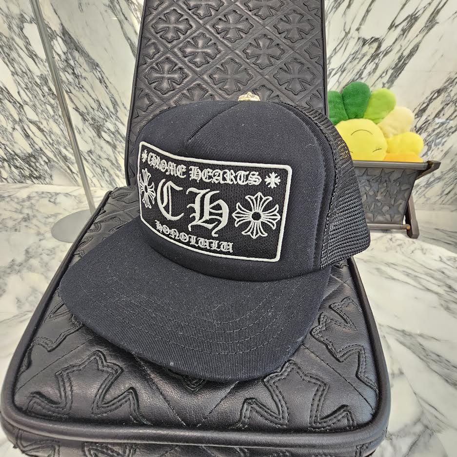 クロムハーツホノルル店購入☆新品CHROME HEARTS トラッカーキャップ 正規品 新品未使用】クロムハーツ トラッカーキャップ 黒
