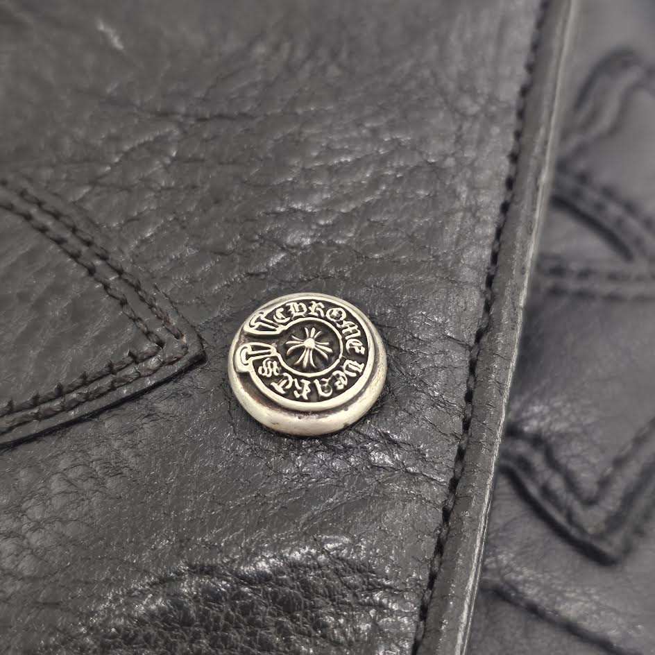 CHROME HEARTS AINT NOTHIN 2 DO BS FLARE Leather Wallet クロムハーツ エイントナッシン 2ドゥ BSフレア レザーウォレット