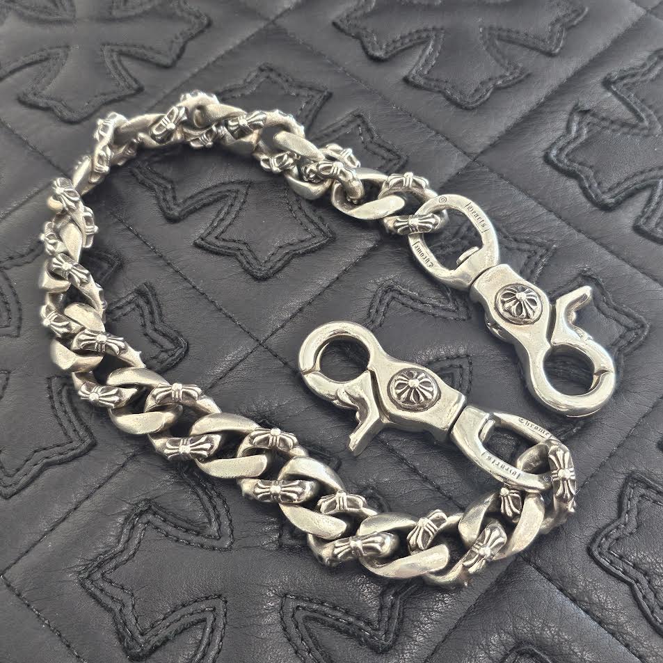 CHROME HEARTS Fancy Cross Wallet Chain Short 2 Clip クロムハーツ ファンシークロス ウォレットチェーン ショート 2クリップ シルバー925