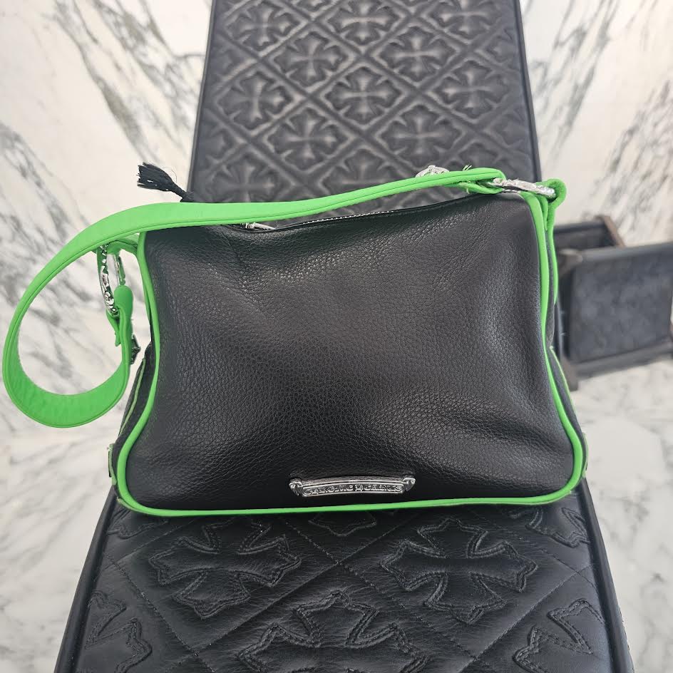 CHROME HEARTS CHICKEN NUGGET Side BS Flare Patch Small Leather Shoulder Bag クロムハーツ チキンナゲット サイド BSフレアパッチ スモールレザー ショルダーバッグ