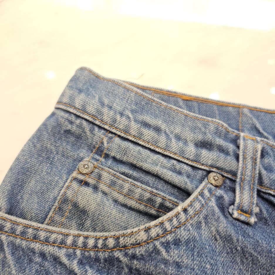 CHROME HEARTS × Levi's Body VNTG Cross Leather Patch Jeans Size 29