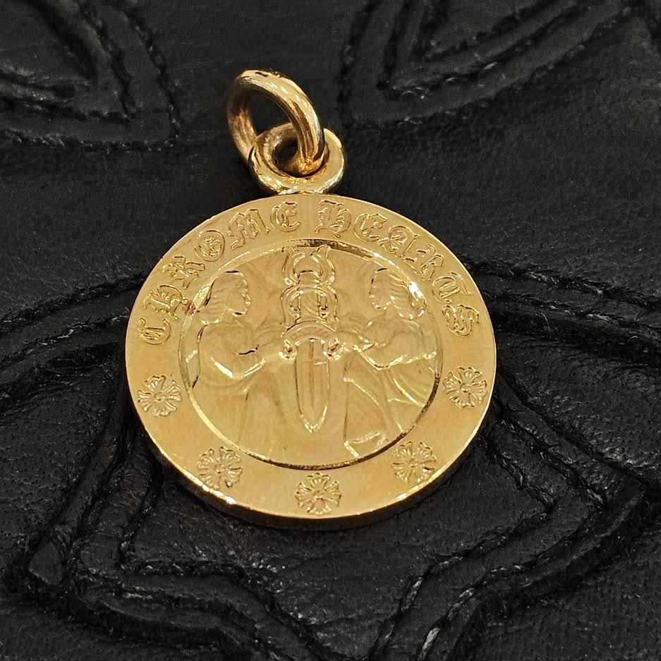 CHROME HEARTS 22K ANGEL MEDAL Charm クロムハーツ 22K エンジェルメダル チャーム