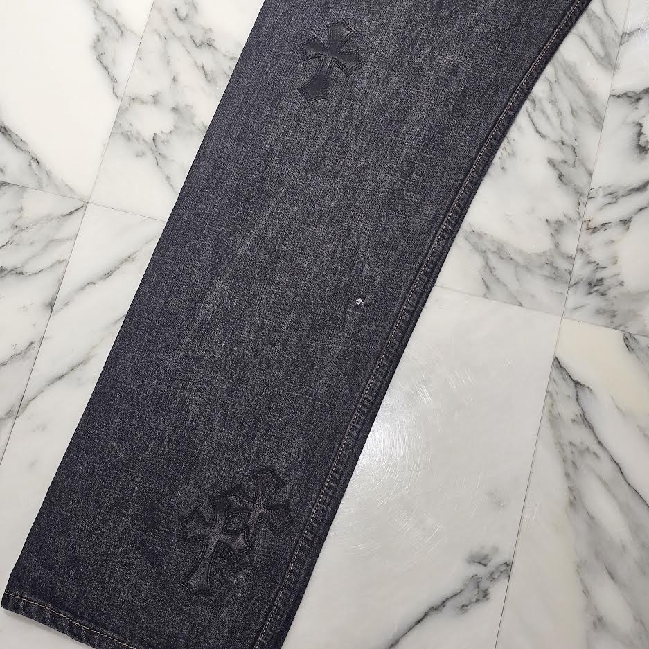 CHROME HEARTS × Levi's 501 VNTG Cross Leather Patch Denim Pants Size 34 クロムハーツ × リーバイス 501 ヴィンテージ クロスレザーパッチ デニムパンツ サイズ34