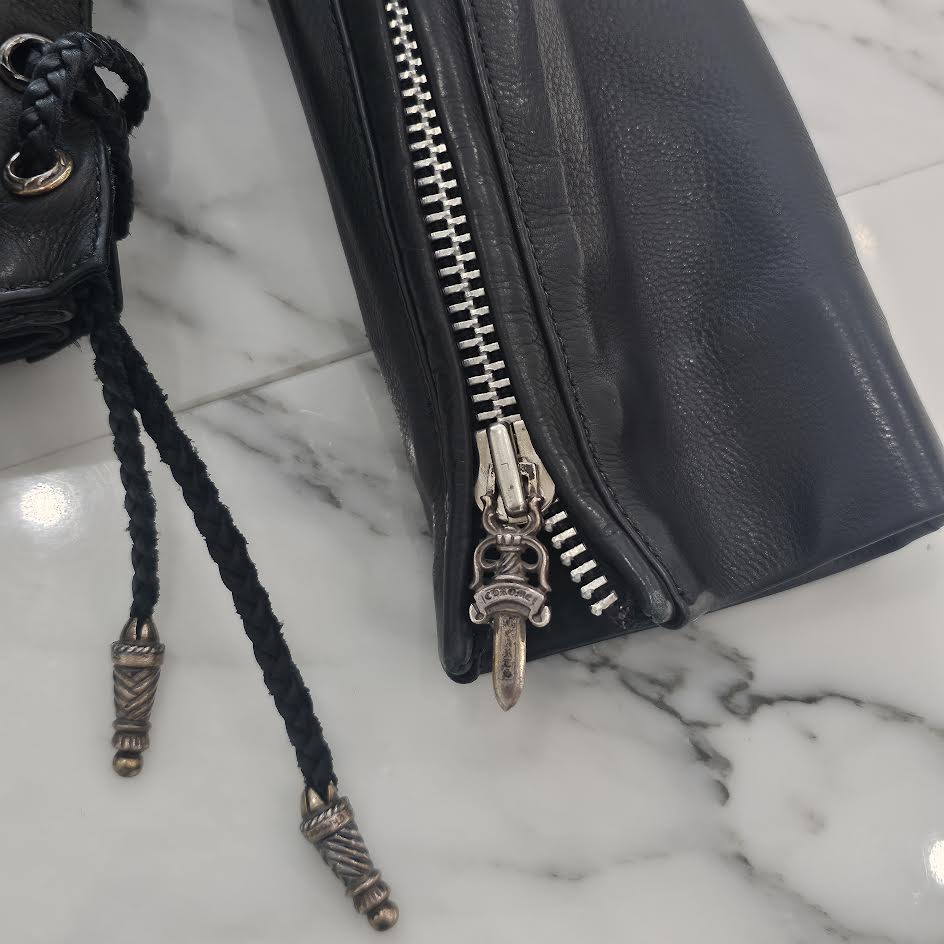 CHROME HEARTS JJ DEAN STAR CUSTOM Riders Leather Jacket Size M クロムハーツ JJディーン スターカスタム ライダース レザージャケット サイズM